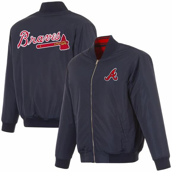 Atlanta Braves Reversible Flight Jacket - Picture 1 of 5
